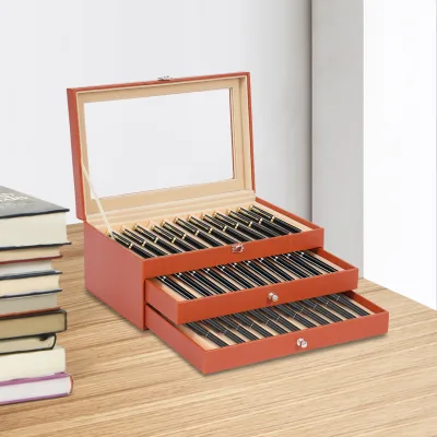 Boîte à 36 stylos, 3 niveaux, orange – image 3