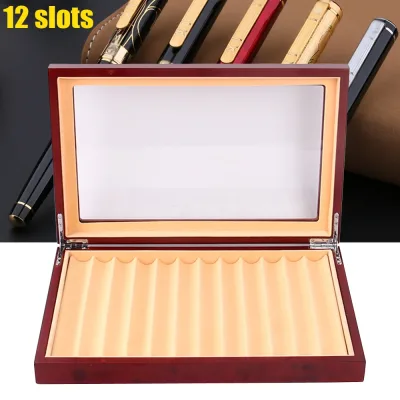 Boîte à stylos en bois, 12 emplacements