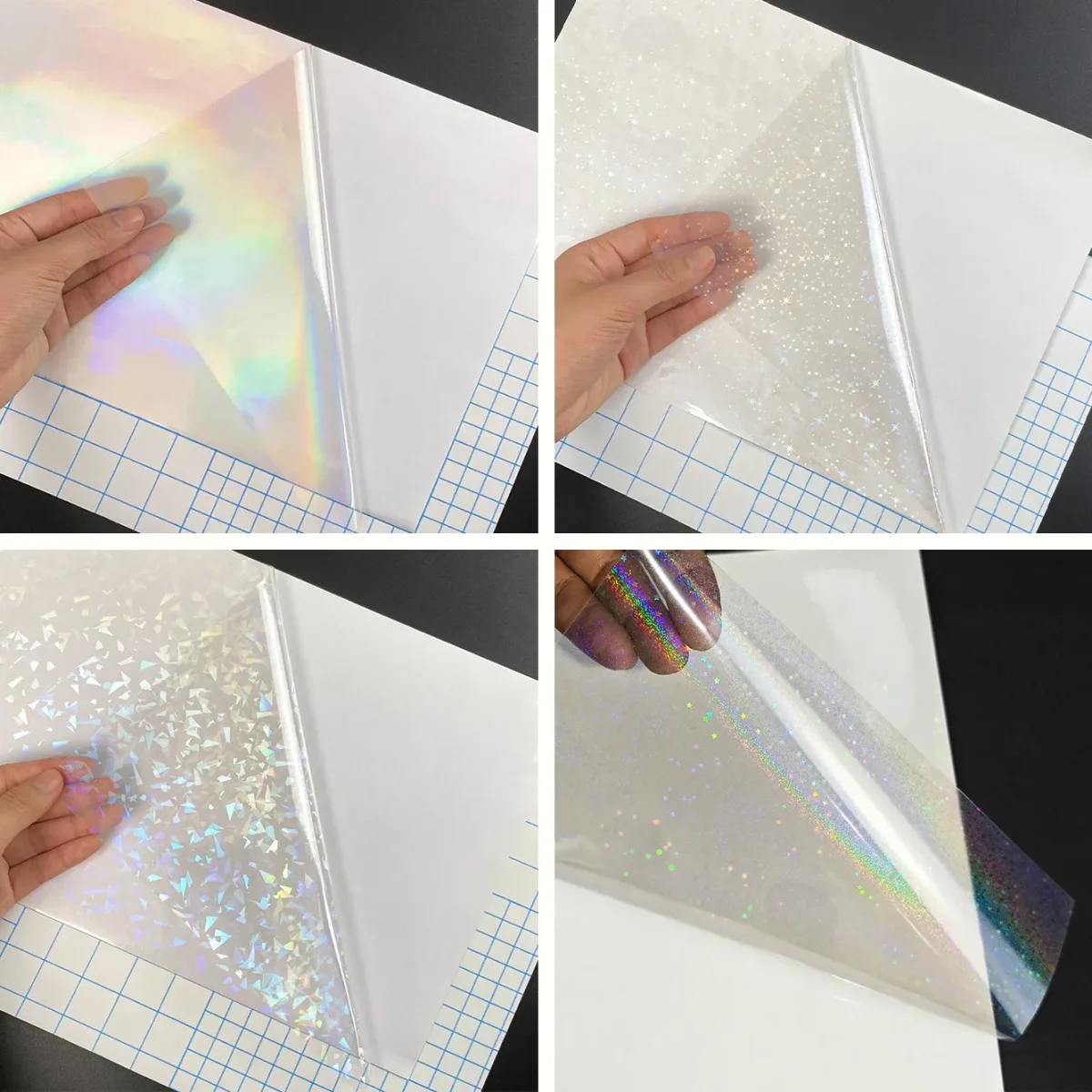 Film holographique A4 autocollant