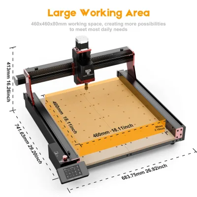Machine de gravure CNC noir et rouge – image 2