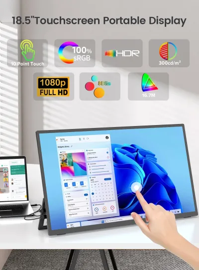 Moniteur tactile portable 18,5 pouces – image 2