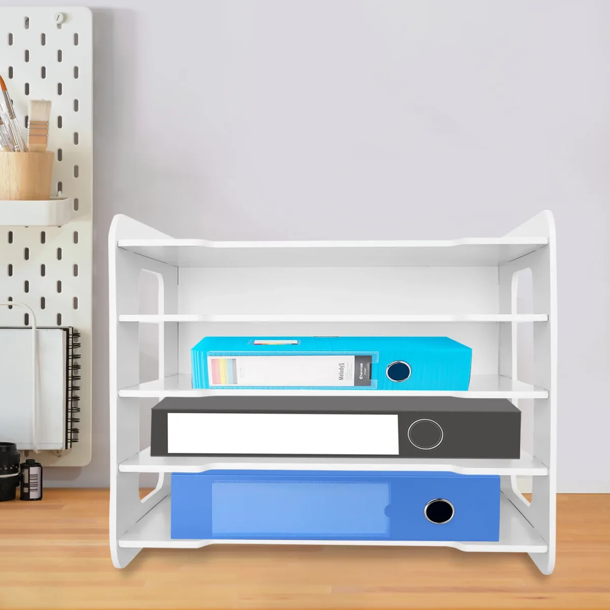 Organisateur de documents blanc 5 niveaux