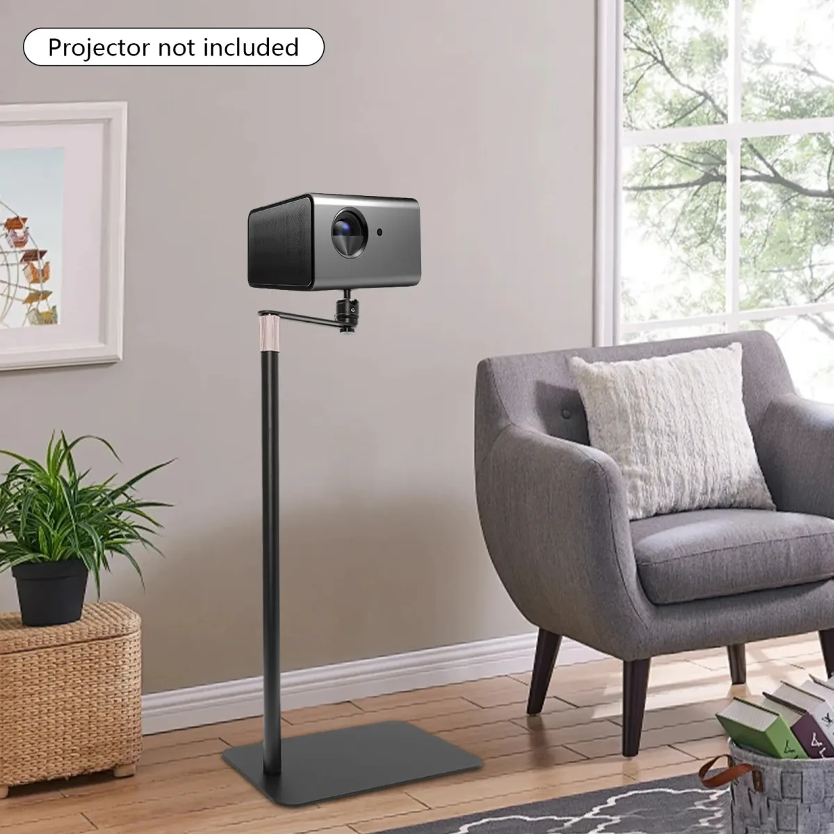 Support de projecteur réglable noir